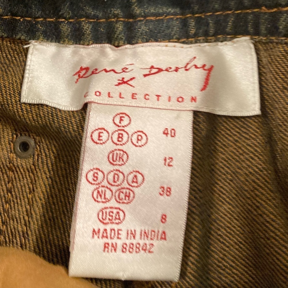Rene Derhy Vintage Boho Patchwork Jeans Women’s Size 8 Hippie 90s Festival Pants - Picture 2 of 14